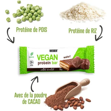 Vegan Protein Bar - 12 x 35g de Weider pas cher
