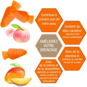 Bronze Gummies, Mango Peach - 40 gummies de Weider pas cher