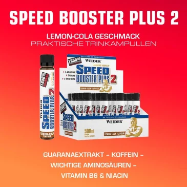 Speed Booster Plus 2, Lemon-Cola - 20 x 25 ml de Weider pas cher