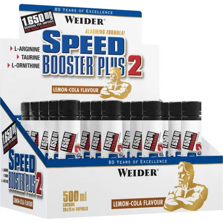 Speed Booster Plus 2, Lemon-Cola - 20 x 25 ml de Weider pas cher