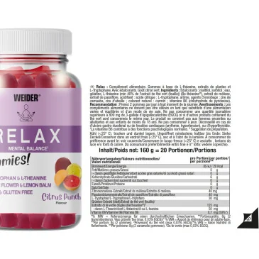 Relax, Citrus Punch - 40 gummies de Weider pas cher