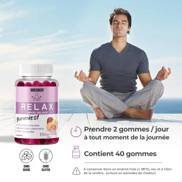 Relax, Citrus Punch - 40 gummies de Weider pas cher