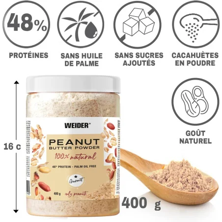 Peanut Butter Powder - 400 grams - Weider