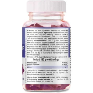 Melatonin XR, Blackberry - 60 gummies - Weider